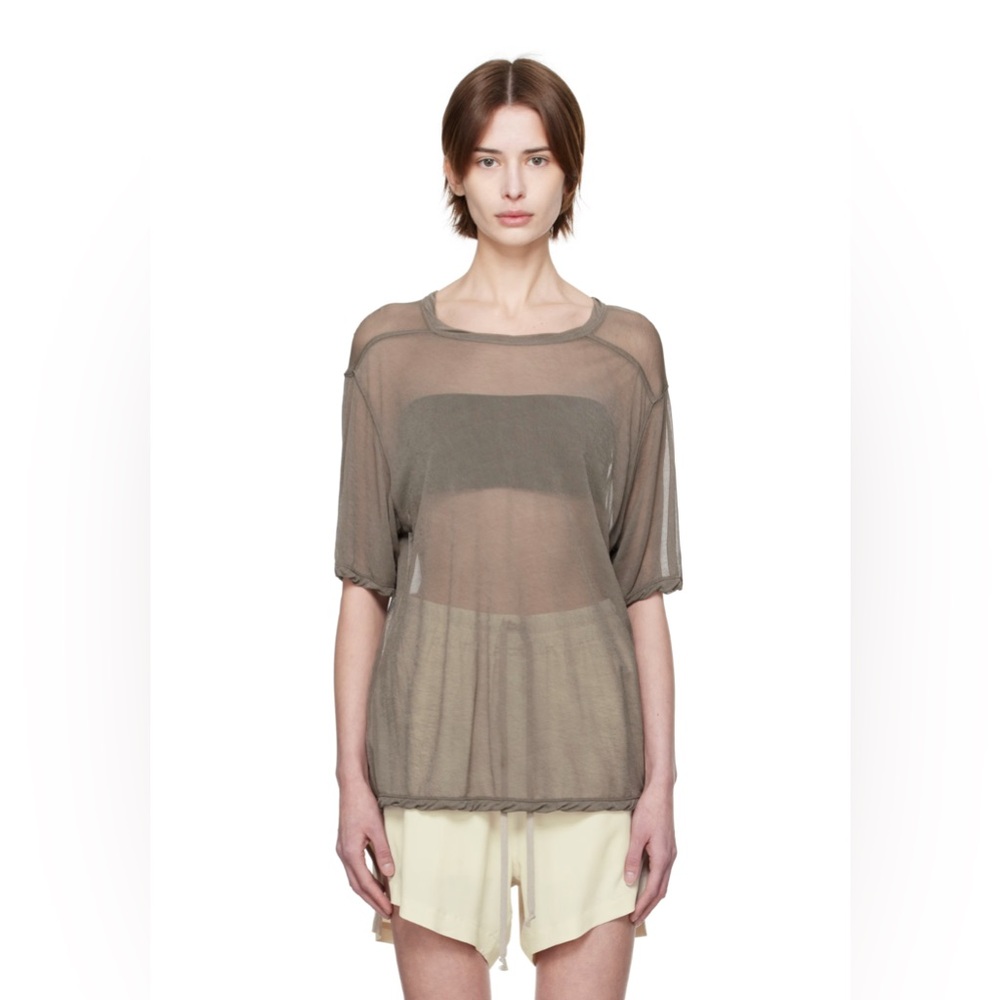 Rick Owens Sheer Khaki Women's Blouse